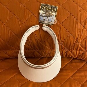 Cream Sun Visor with Silver Trim